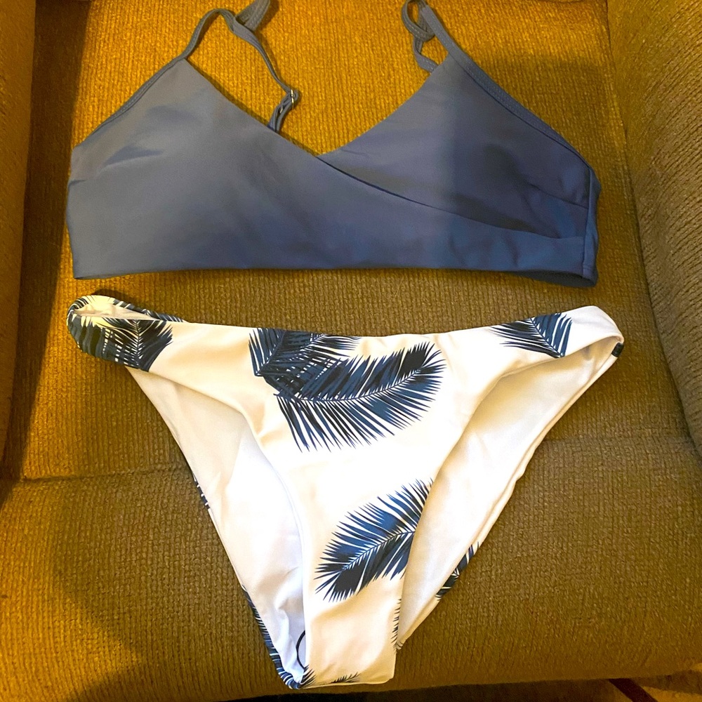 Navy blue / White shein bathingsuit